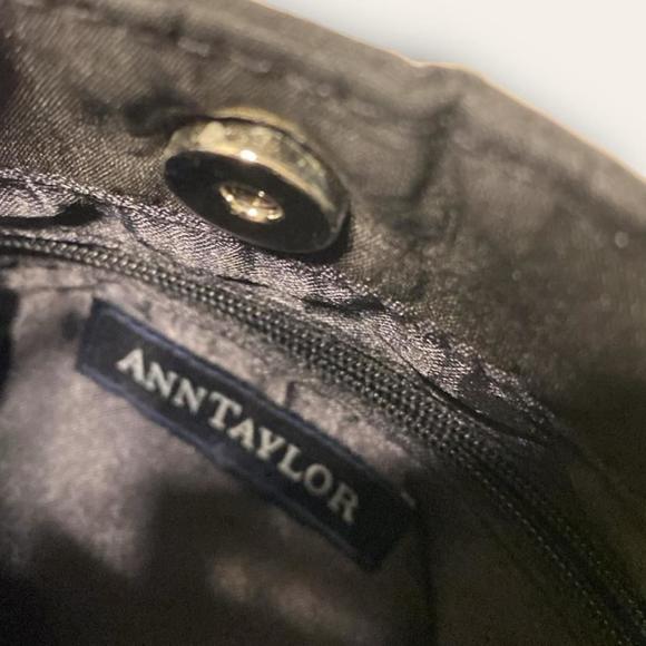 Vintage Black Embroidered Evening Shoulder Bag Sequins Whimsygoth 90s Ann Taylor - Picture 3 of 5